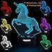 YODAFOOR Unicorn Night Light, 3D Illusion Lamp for Kids, Multicolor Changing with Timing Remote control, Toy Unicorn Birthday Christmas Gifts for Girls Boys Women, Bedroom Unicorn Theme Decor