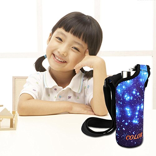 image for ICOLOR Water Bottle Carrier,Wide Mouth Water Bottle Holder Kids Sport 