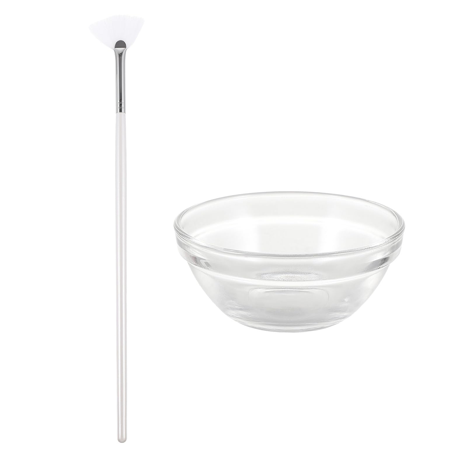 KITANDOVE Facial Mask Brush with Bowl Bristle Brush for Skin Care Easy to Clean Applicator for Facial Masks and Essence Oils Comfortable Grip DIY Beauty Treatments