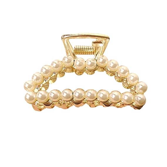 1pair Premium Vintage New Fashion Girls Diamond Pearl Barrette