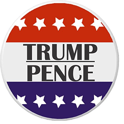 Trump Pence (Stars) 2.25â€ Large Button Pin President Vice President Donald Mike