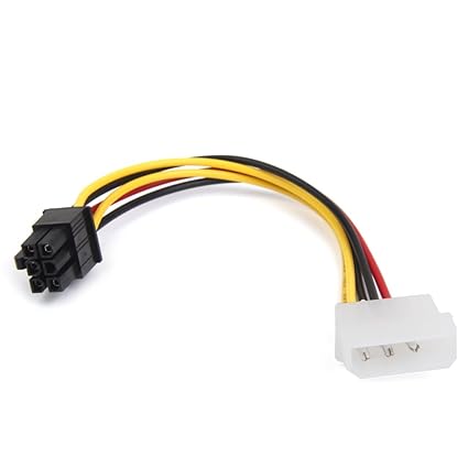 Generic 4 Pin Molex Male To 6 Pin Pci Express Pcie Female Power Adapter Cable