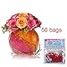 50 Bags Magic Water Gel Crystal Soil Beads Growing Jelly Ball Decoration Vase Filler - Transparent Reuseable Water Beads Gel (Hot pink)