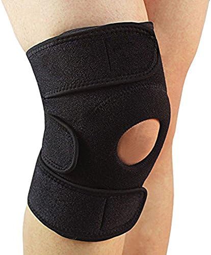 Knee Brace , Ankala (1PCS) Adjustable Thick Sponge Collision Avoidance Kneeling Kneepad Outdoor Climbing Sports Riding Knee Protector Protection (Black)