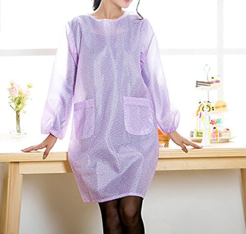 Men And Women Fashion Home Kitchen Long-sleeved Apron Adult Cover Clothes Anti-clothing Waterproof Anti-oil Uniforms