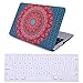 HDE Plastic Hard Shell Case and Keyboard Cover for MacBook Air 11 Inch (Models: A1370/A1465), Teal Coral Mandala