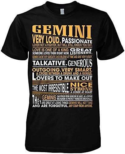 Gemini Tshirt Gemini Very Loud Passionate Gemini Tshirt for Men Women