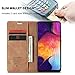 Compatible with Samsung Galaxy A50 (2019) Wallet Case Cover, Magnetic Stand View Premium Cowhide Leather Flip Cover Purse Book Style with ID & Credit Card Slots Pockets for Samsung Galaxy A50(2019)