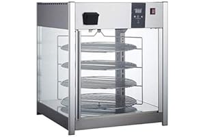 Adcraft HDRP-158 Rotating 4-Tier Pizza Display Warmer/Merchandiser, 115v