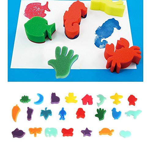 image for wsloftyGYd 24Pcs Animal Palm Drawing Sponges Kids Art Craft Painting H