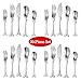 Supreme 20-Piece 18/8 Stainless Steel Flatware Set with Fish Style, Service for 4, Include Knives/Forks/Spoons/Teaspoons/Salad Forks, Mirror Polished, Dishwasher Safe