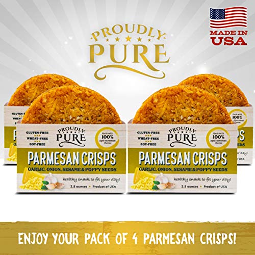 Proudly Pure Parmesan Cheese Crisps Keto Snacks Zero Carb Crunchy