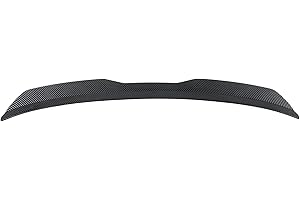 Rear Window Roof Spoiler Visor Deflector Universal Fit Reduce Window Top Lip Molding Trim (Carbon Fiber Style)