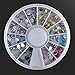 3D Nail Art Tips Crystal Glitter Rhinestone DIY Decoration Wheel 12 Colors by Team-Management