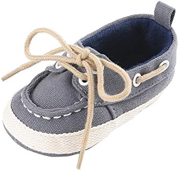 Weiyun Baby Bandage Toddler Shoes Baby Girls Boys Lacing Canvas Shoes Outdoor Anti-Slip Soft Sole Toddler Sneakers (Age:6~12 Month)