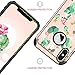 BENTOBEN iPhone Xs Case (2018), iPhone X Case, Shockproof Tropical Cactus Floral Design Phone Cases Hard PC Soft Bumper Protective Girls Women Cover for Apple iPhone Xs/X / 10, Cute Rose Gold/Green