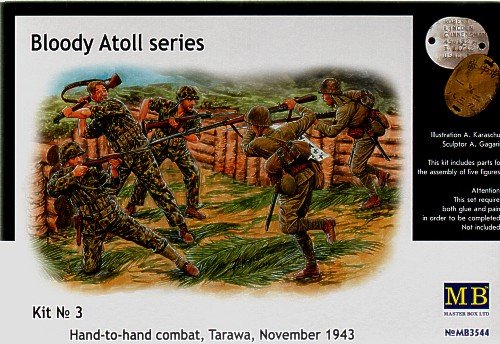 Master Box Hand to Hand Combat Japanese and US Marines Tarawa 1943 Figure Model Building Kits (1:35 Scale)