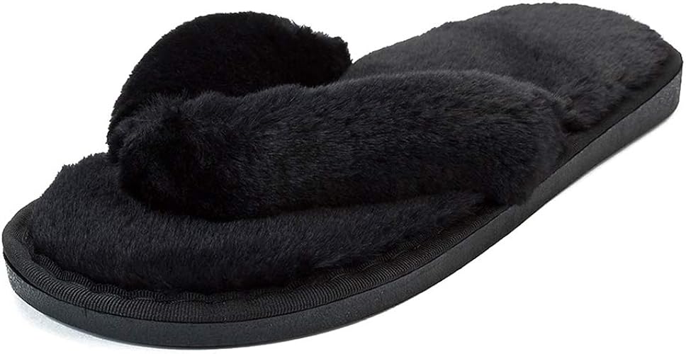 fluffy thong slippers
