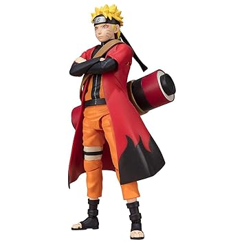 Siyushop Naruto Uzumaki Sage-Modus (Fortgeschrittener Modus) Naruto: Shippuden Action Figure - Ausgestattet mit Waffen und au