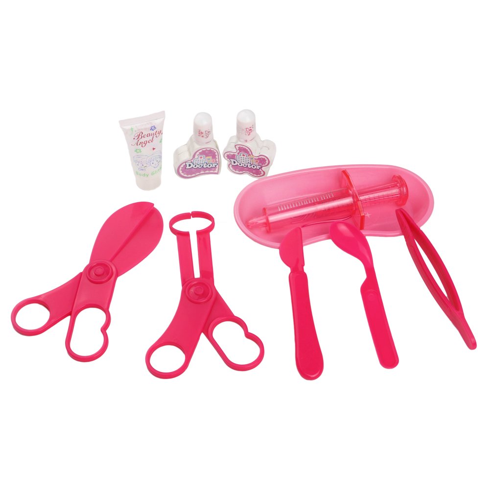 Doktor Spielzeug mit Arztköfferchen Rollenspiele für Kinder ab 3 (Rosa)