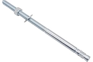 Horiznext 1/2" x 10" Wedge Anchor, for Cement and Concrete only, zinc-Plated Carbon Steel Screws and lag Bolts （ 10 pcs)