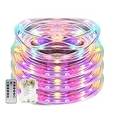 Senbao 17ft 50 LED Dimmable Rope Lights, Battery Powered, Waterproof, 8 Modes/Timer, Fairy Lights for Garden Patio Party Christmas Thanksgiving Outdoor Decoration (Multicolor)