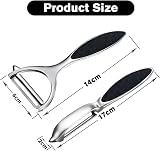 Leaflai Potato Peeler Y & I Shape Stainless Steel Swivel Ergonomic Non-Slip view 2