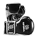 Sanabul Essential Gel Boxing Gloves for Men & Women, Kickboxing MMA, Muay Thai Gloves and Heavy Bag Training Punching & Sparring, Black/Metallic Silver 12 oz
