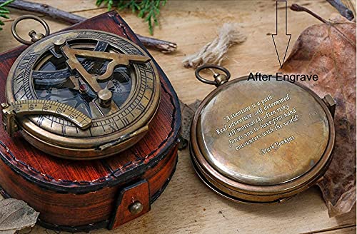 Personalized Compass Sundial Engraved