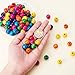 PH PandaHall 14mm Colored Wood Beads 100pcs Round Wooden Beads Painted Wooden Beads Large Hole Beads Craft Beads for Easter Garland Jewelry Making Macrame Home Party Decoration Christmas Halloween
