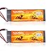 FLOUREON 2Packs 3S 11.1V 3300mAh 40C Lipo Battery Packs with T Plug for RC Helicopter RC Car RC Boat Quadcopter Remote Control Toys