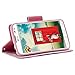 LG OPTIMUS L70 Exceed 2 Realm Pulse Ultimate 2 Case, Magnetic Closure Leather Flip Wallet Case with 2 Card Slots, Cash Compartment and Detachable Wrist Strap for LG Optimus L70 Wallet Case (SUN FLOWER WALLET)