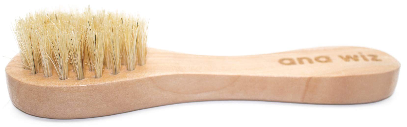 Ana Wiz™ Wooden Facial Brush with Soft Natural Boar Bristles & Lotus Wood Handle