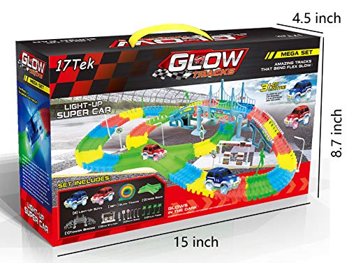 glow in the dark car race track
