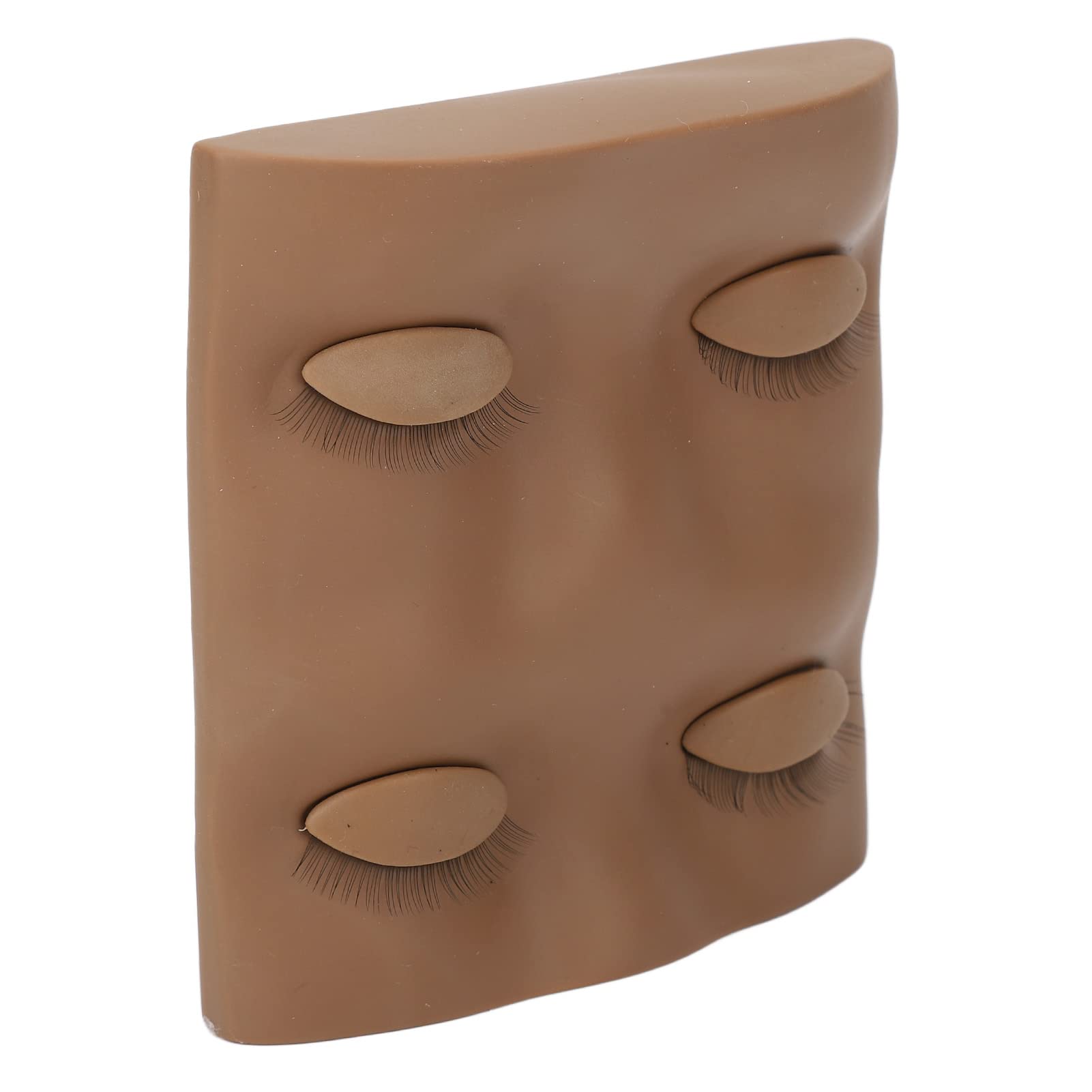 Replacement Eyelids for Lash Mannequin Head Removable Eyelids with Eyelashes Mannequin Replacement Eyelids for Lash Practice Makeup Eyelash (Coffee Color)
