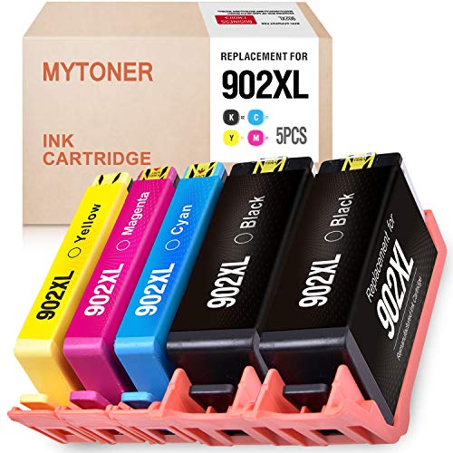 MYTONER Remanufactured Ink Cartridge Replacement for HP 902xl 902 XL Ink for HP OfficeJet Pro 6968 6978 6958 6962 6960 6970 6979 6950 6954 6975 Printer (2 Black, Cyan, Magenta, Yellow, 5-Pack)