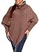 Glamour Empire Womens Warm Knit Poncho Sweater Batwing Cape Top Jumper 312 (Cappuccino, ONE SIZE US 4/6/8, )