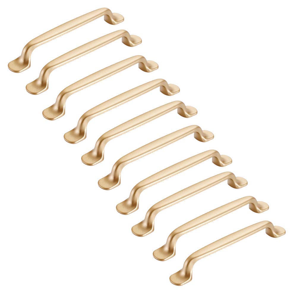 MARGUERASW 10 x Gold Cabinet Handles 128 mm Kitchen Furniture Handle Gold – Kitchen Cabinet Door Handles
