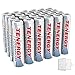 Tenergy 24 Pack Premium Rechargeable AAA Batteries, High Capacity 1000mAh NiMH AAA Batteries, AAA Cell Battery with 6 AAA Holders
