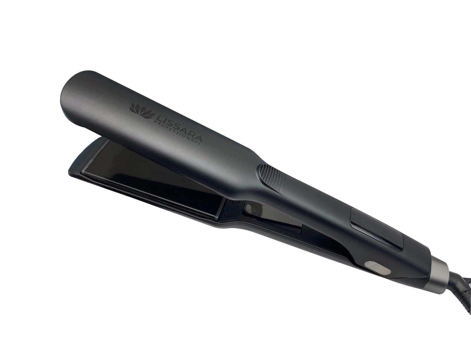 Lissara Professional Hair Straighteners Large Plates Made of Nano Titanium and Floating up to 230°C Special Brazilian Straightening (Wide Evolv Black)