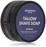 SUPPLY Tallow Shave Soap (Barbershop, 4.5 oz Semi-Soft Puck)