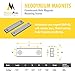 AmpolMag Strong Neodymium Magnets with Countersunk Holes | Rectangular Pot Magnets with Counter Bore | Double Sided Strong Adhesive Tape & Mounting Screws | Size - 2.36