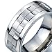 COOLSTEELANDBEYOND Refined Style Stainless Steel Spinner Unisex Ring Man Ring Comfort Fit 9mm(8a)