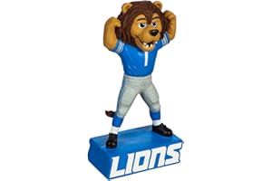 Team Sports America NFL Detroit Lions Fun Colorful Mascot Statue 12 Inches Tall
