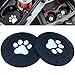 Car Cup Holder Mat, Dog Paws Car Coasters 2.75 inch Car Interior Accessories Puppy Feet Anti Slip for Jeep Cars Truck RVs etc