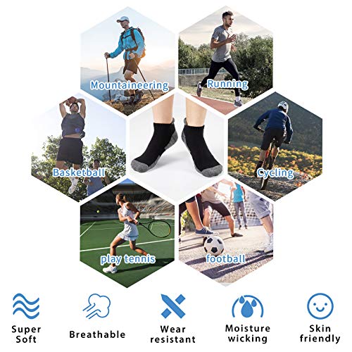 Gozlu-Calcetines-Tobilleros-Hombre-5-Pares-Calcetines-Antiampollas-Deporte-Transpirable-Algodon-para-RunningTrekking-Camping-Senderismo-Talla-41-47