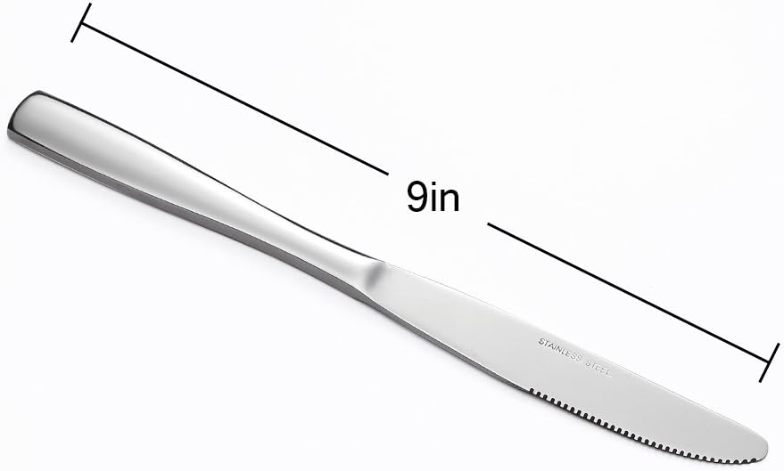 Eslite Stainless Steel Dinner Knives Set,12-Piece: Kitchen & Dining