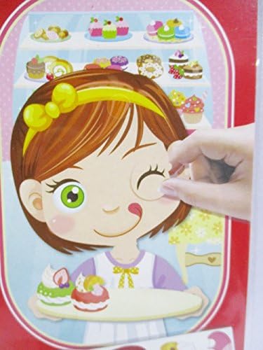 Funny Face Sweet Girl Face Stickers 1 set