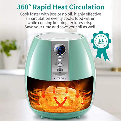 Ultrean Air Fryer, 4.2 Quart (4 Liter) Electric Hot Air Fryers Oven