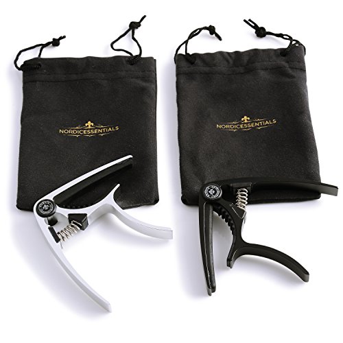 Guitar Capo (2 Pack) for Guitars, Ukulele, Banjo, Mandolin, Bass Made